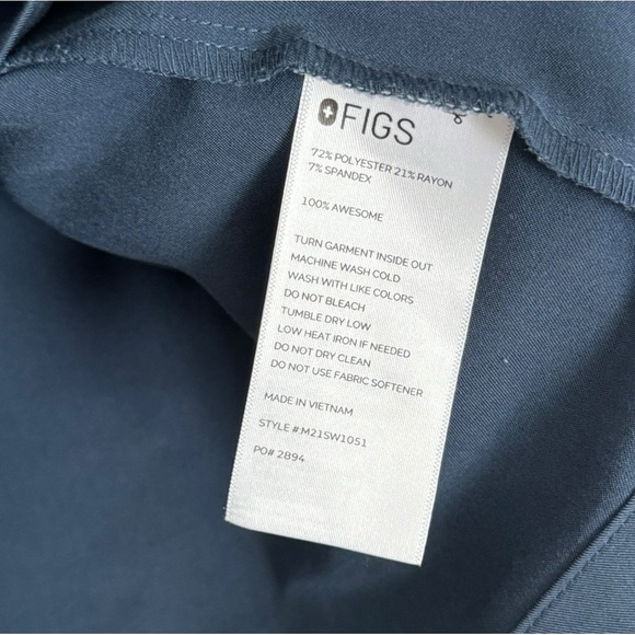 Figs Leon Three-Pocket Scrub Top Navy Blue Men’s XXL - Picture 4 of 4